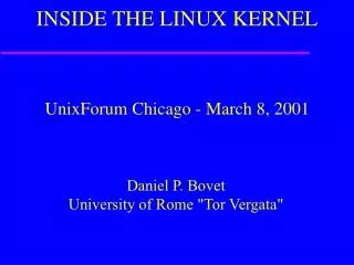 INSIDE THE LINUX KERNEL