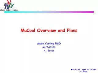 MuCool Overview and Plans