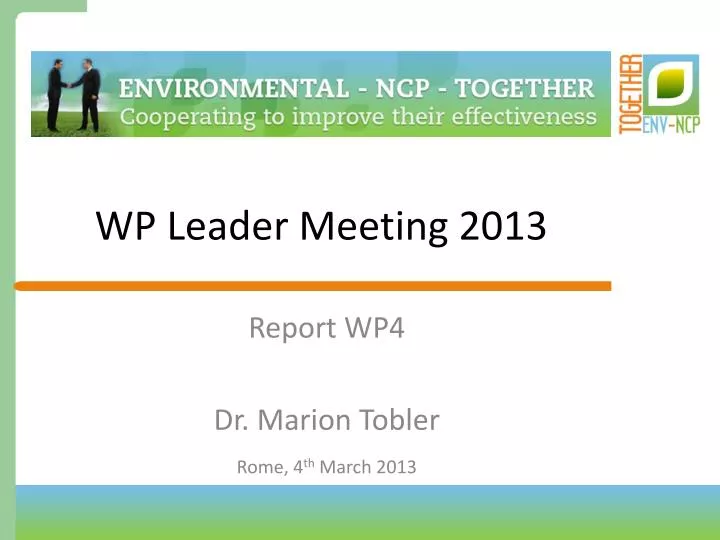 wp leader meeting 2013