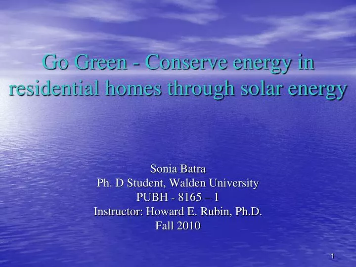 go green conserve energy in residential homes through solar energy