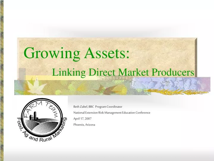 growing assets linking direct market producers