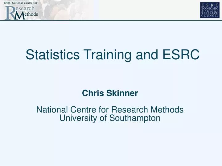 statistics training and esrc