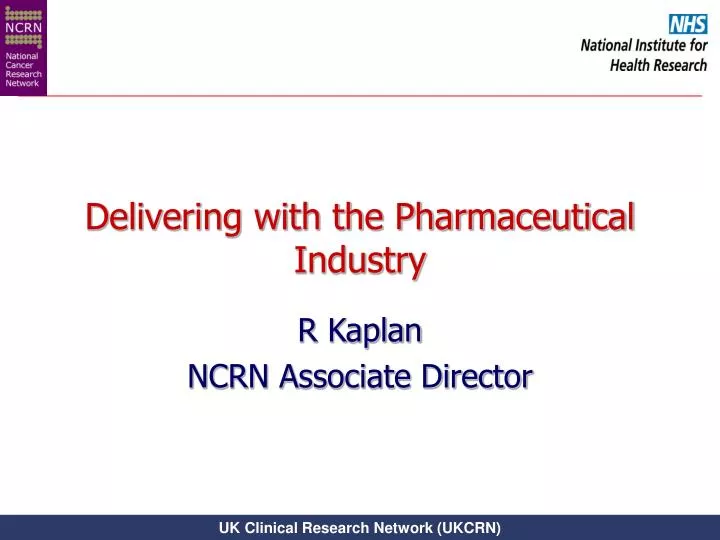 delivering with the pharmaceutical industry