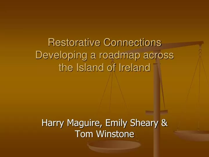restorative connections developing a roadmap across the island of ireland