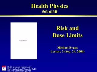 Health Physics 563-613B