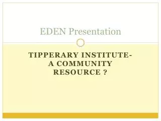 EDEN Presentation