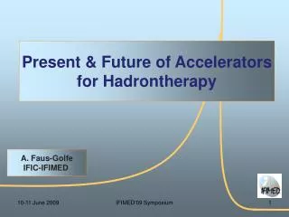 Present &amp; Future of Accelerators for Hadrontherapy