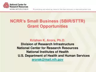 SBIR/STTR Program Mission