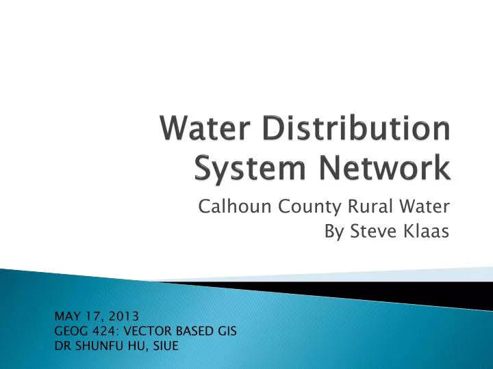 water distribution system network