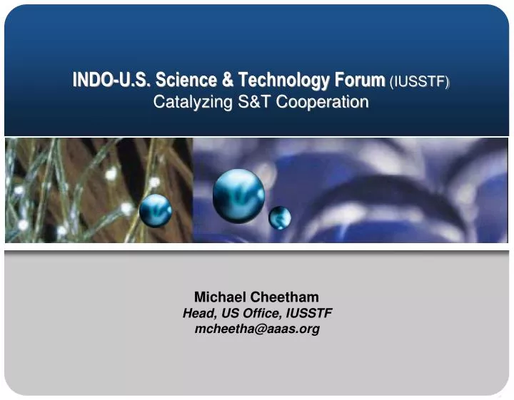 indo u s science technology forum iusstf catalyzing s t cooperation