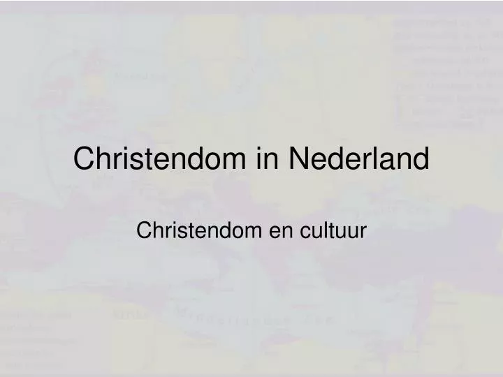 christendom in nederland