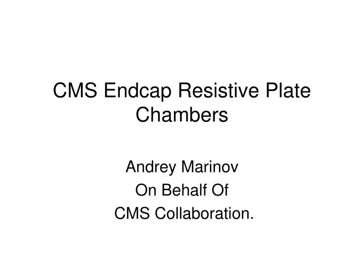 cms endcap resistive plate chambers
