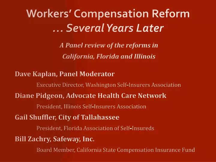 workers compensation reform several years later
