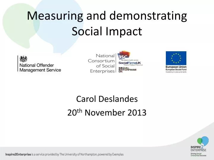 measuring and demonstrating social impact