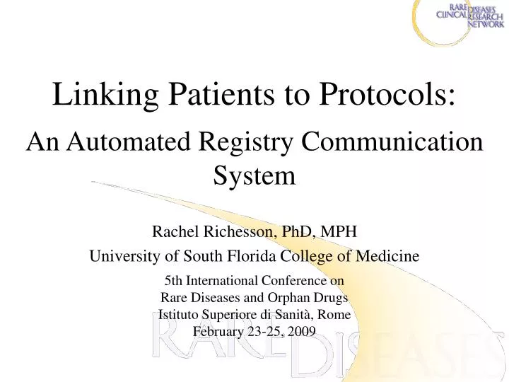 linking patients to protocols an automated registry communication system