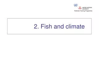 2. Fish and climate