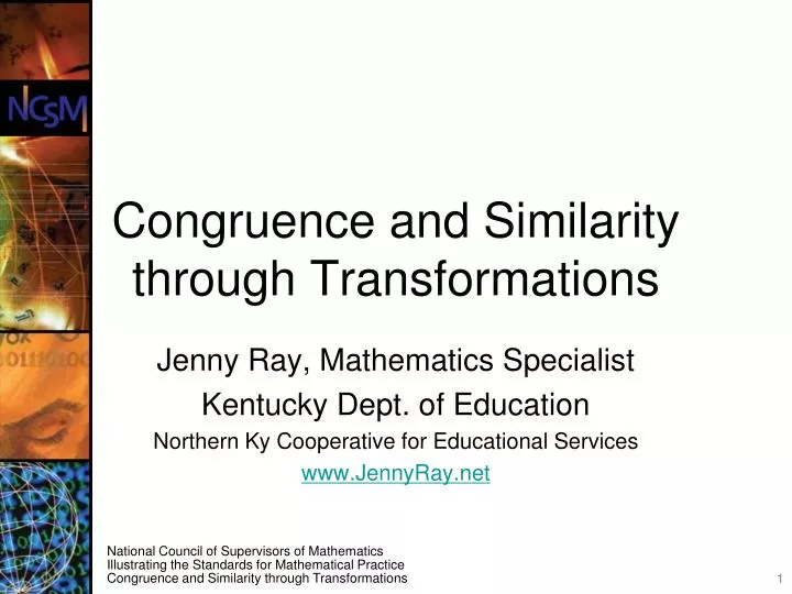 congruence and similarity through transformations