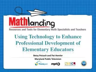Using Technology to Enhance Professional Development of Elementary Educators