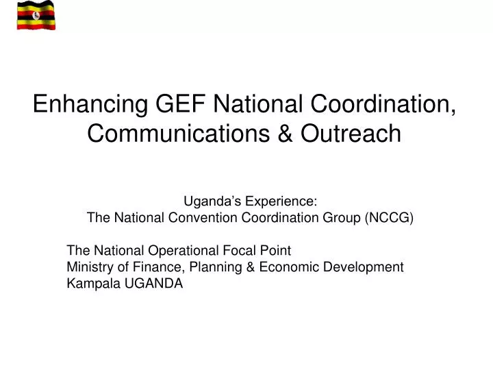 enhancing gef national coordination communications outreach