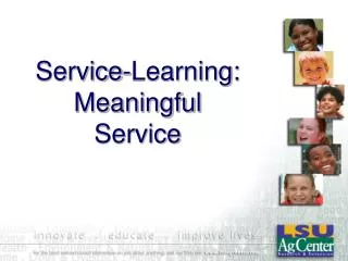 Service-Learning: Meaningful Service