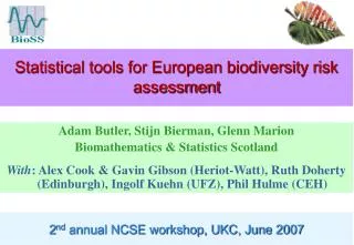 Statistical tools for European biodiversity risk assessment