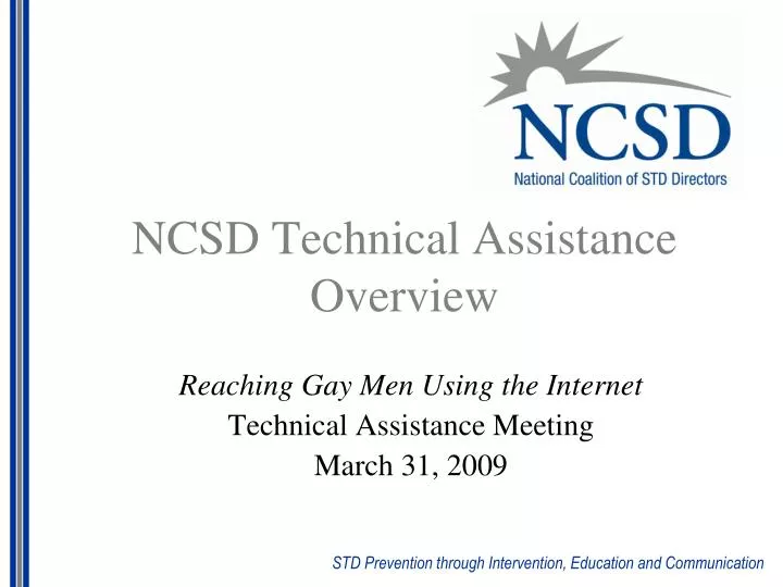 ncsd technical assistance overview