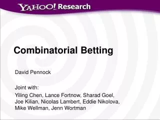 Combinatorial Betting