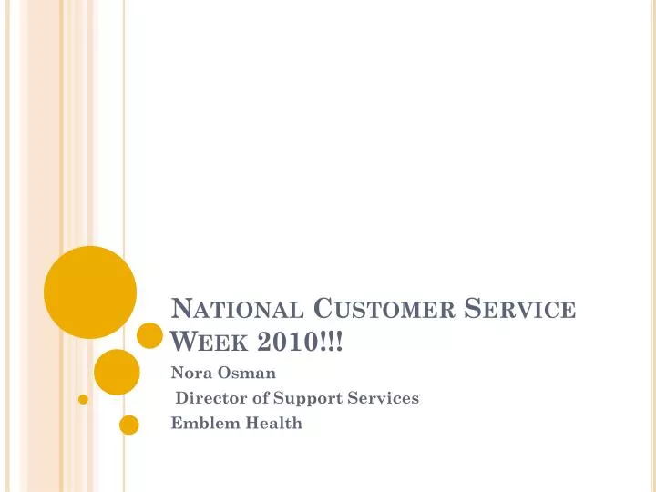 national customer service week 2010