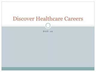 Discover Healthcare Careers