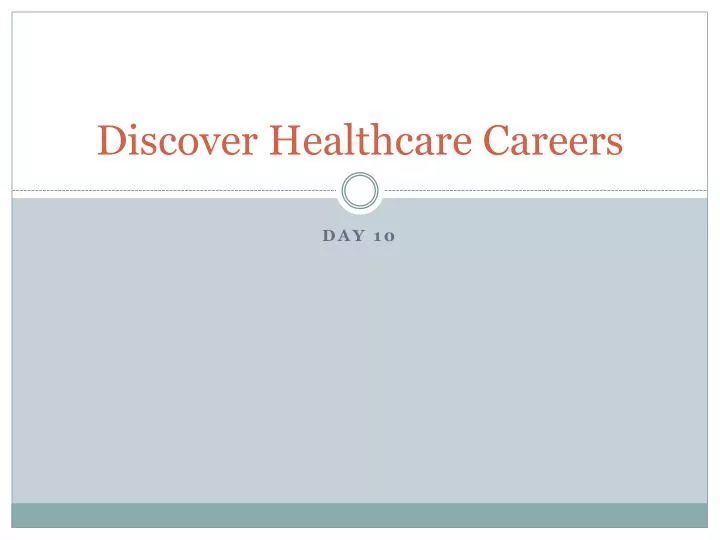 discover healthcare careers