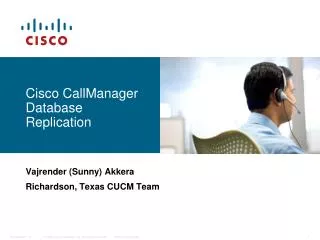 Cisco CallManager Database Replication