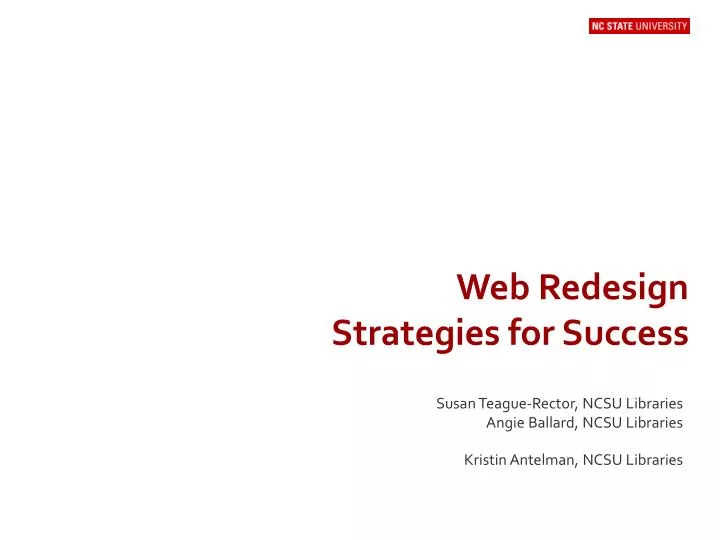 web redesign strategies for success