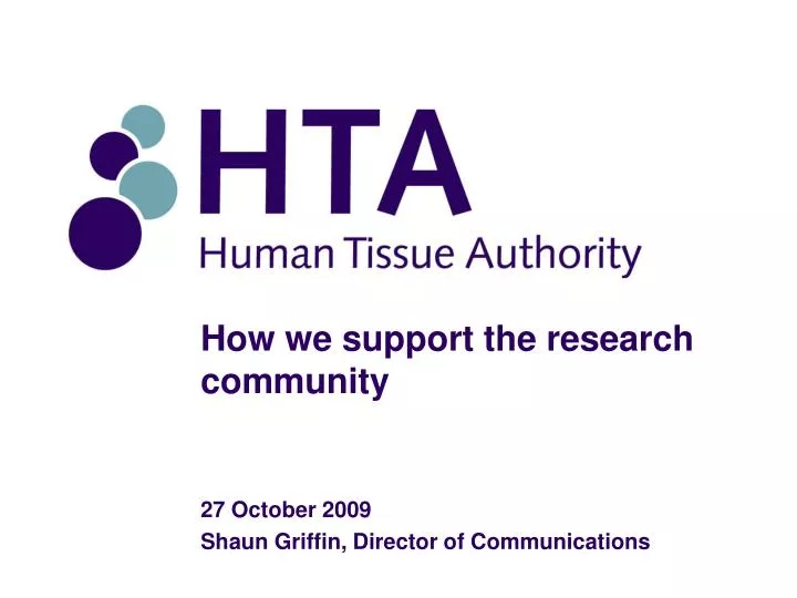 how we support the research community