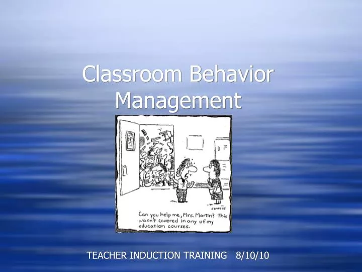 classroom behavior management