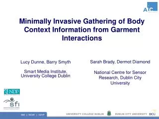 Minimally Invasive Gathering of Body Context Information from Garment Interactions