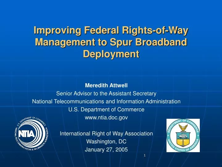 improving federal rights of way management to spur broadband deployment