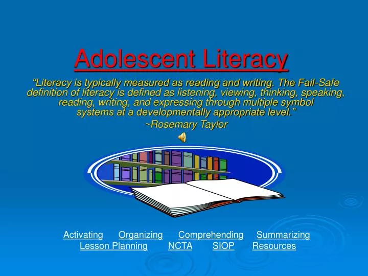 adolescent literacy