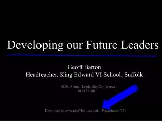 Geoff Barton Headteacher, King Edward VI School, Suffolk