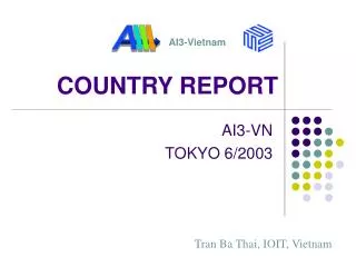 COUNTRY REPORT