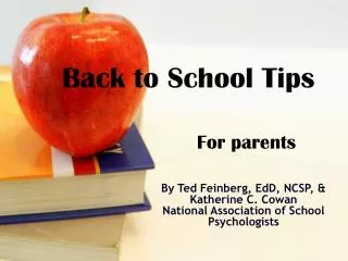 Back to School Tips