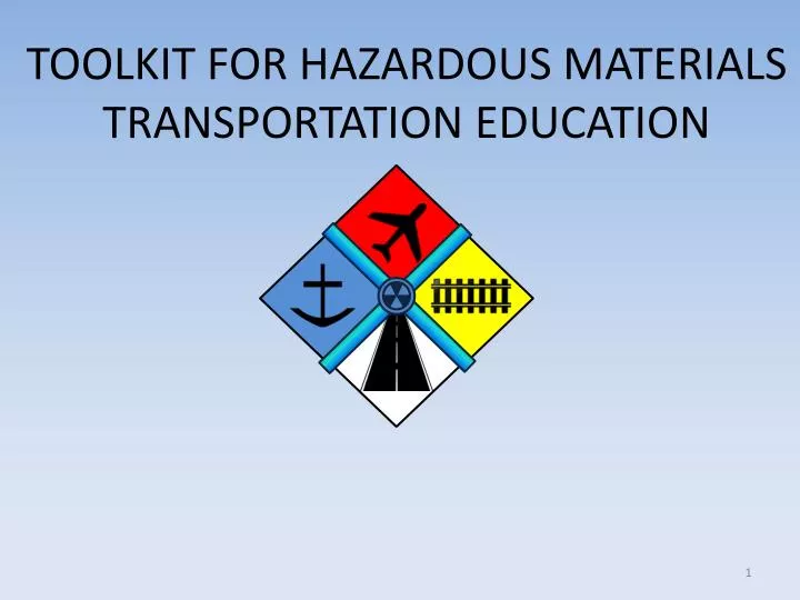 toolkit for hazardous materials transportation education