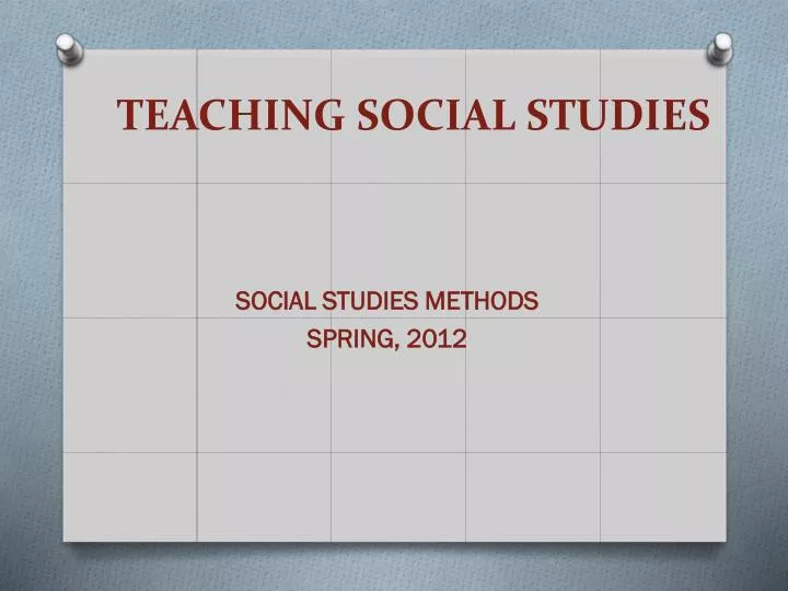 teaching social studies