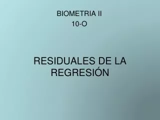 residuales de la regresi n