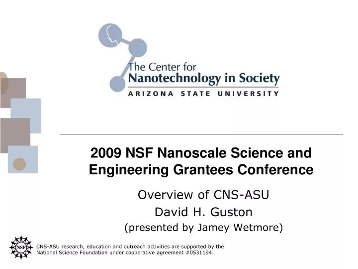 2009 nsf nanoscale science and engineering grantees conference