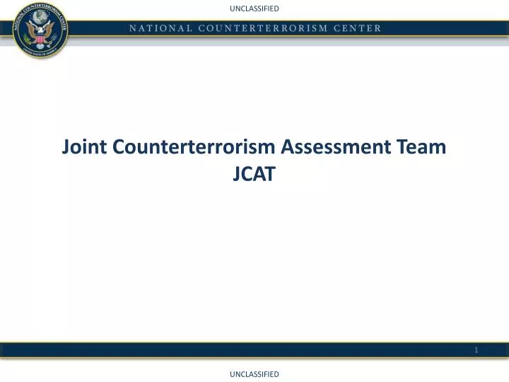 joint counterterrorism assessment team jcat