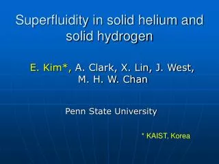 Superfluidity in solid helium and solid hydrogen