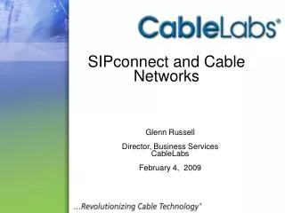 SIPconnect and Cable Networks