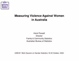 Measuring Violence Against Women in Australia