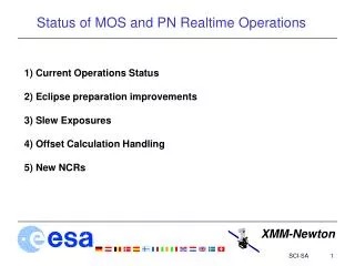 Status of MOS and PN Realtime Operations
