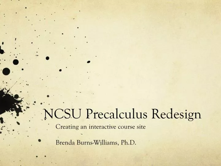 ncsu precalculus redesign